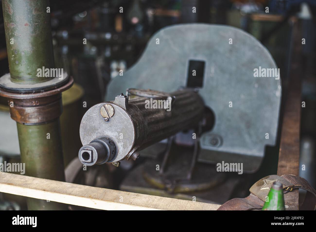 Ein Maschinengewehr der Maxime, ausgestellt im Szeged war History Museum, Ungarn Stockfoto