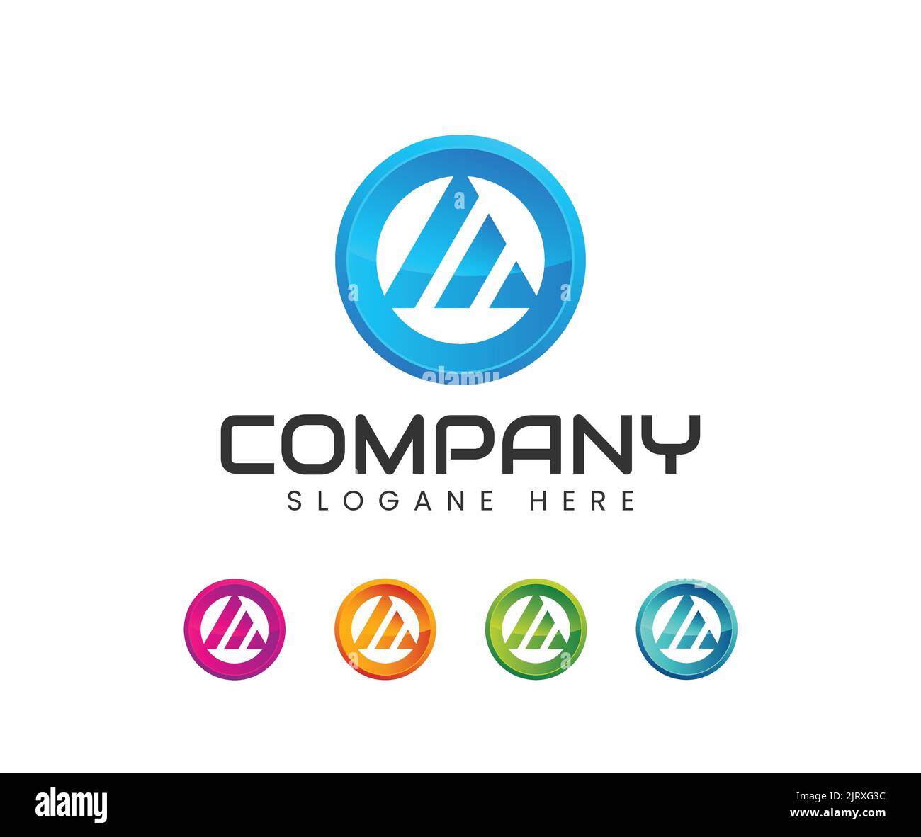 Modernes 3D-Buchstaben-A-Logo-Design Stock Vektor