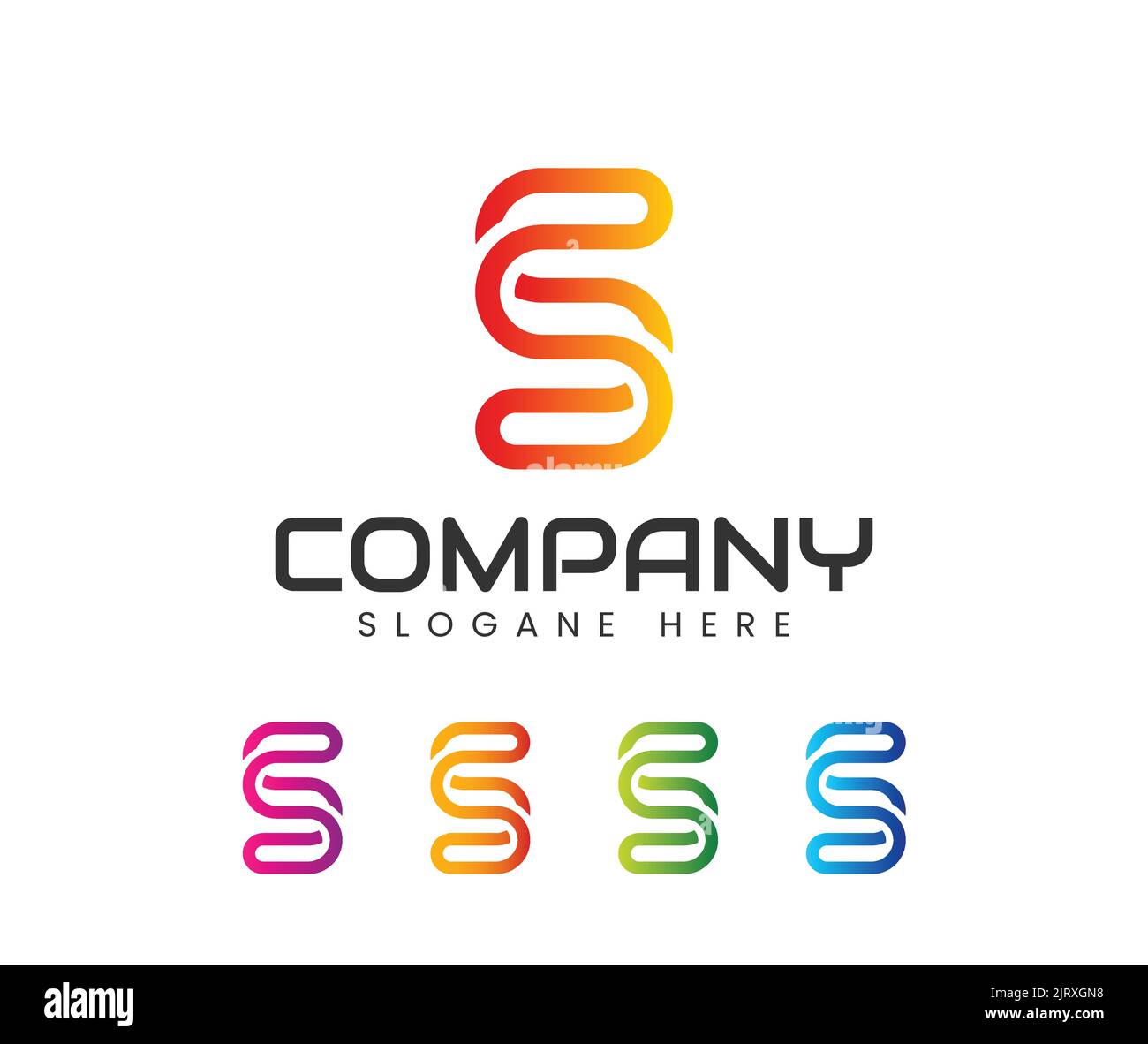Letter s Logo Design Vektor Vorlage Medien Corporate lineare Outline Stil Stock Vektor