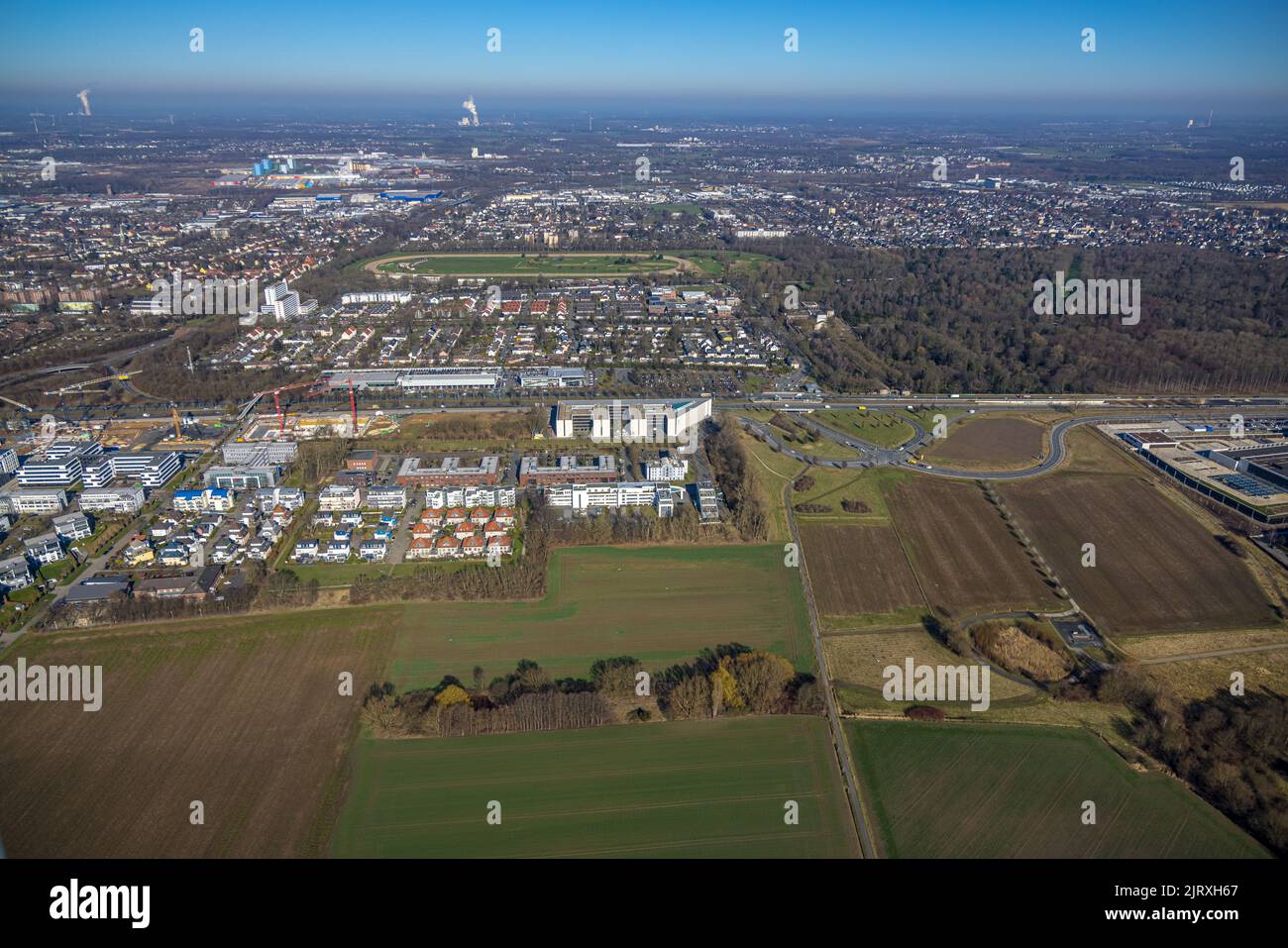 Luftaufnahme, Stadtkrone-Ost, Bundesstraße B1, A40 und B236, Dortmund ...