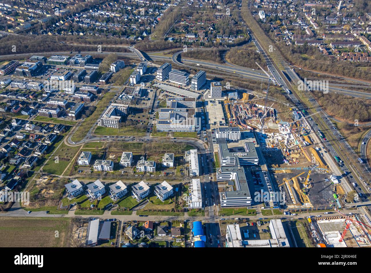 Luftaufnahme, Stadtkrone-Ost, Bundesstraße B1, A40 und B236, Dortmund ...