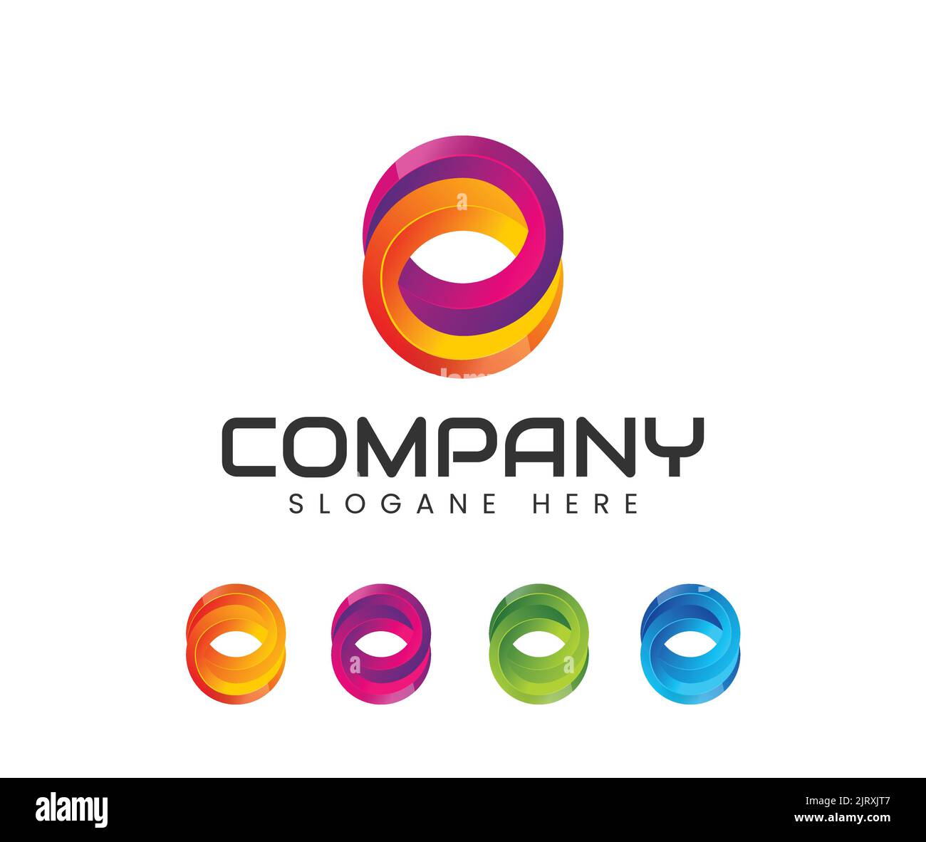 Logo-Symbol für Business Abstract Impossible Circle. Corporate, Medien, Technologie Stile Vektor-Design Stock Vektor