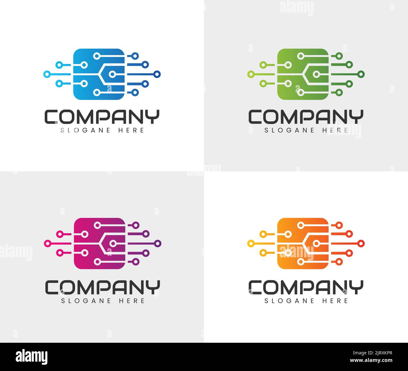 Technologie-Logo-Design Stock Vektor