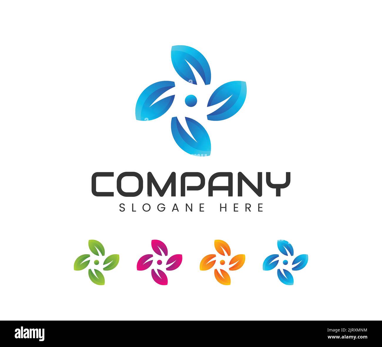 Four Leaf logo Konzept Design. Symbol grafische Vorlage element Stock Vektor