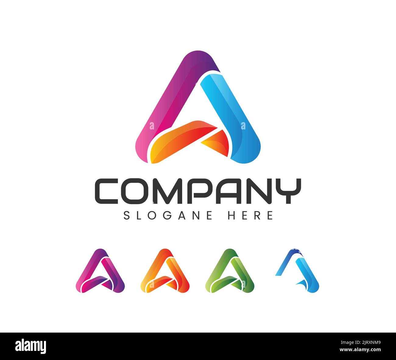 Modernes Dreieck 3D Buchstaben ein Logo Design. 3D Schriftzug Ein Logo einfaches Dreieck. Kreativer moderner Buchstabe Ein Logo Stock Vektor