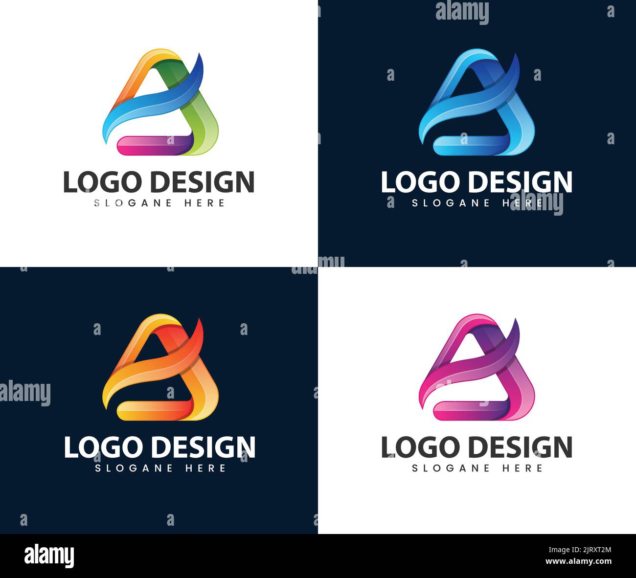 Abstrakt spielen Medien Buchstaben ein Logo-Design. Spielen Medienbrief Eine Logo Design-Konzeptvorlage Stock Vektor