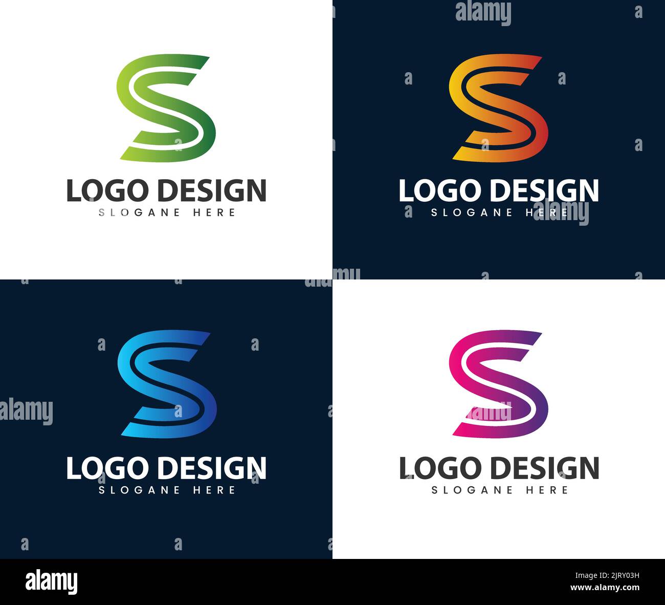 S Letter Liner Logo Design. Letter s Liner abstraktes Logo Stock Vektor