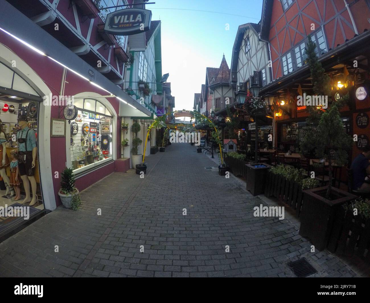 Germanica Village in Blumenau, Santa Catarina, Brasilien - 03. Mai 2019: Germanica Village ein toller Ort, um die deutsche Kultur in Blumenau Santa kennenzulernen Stockfoto