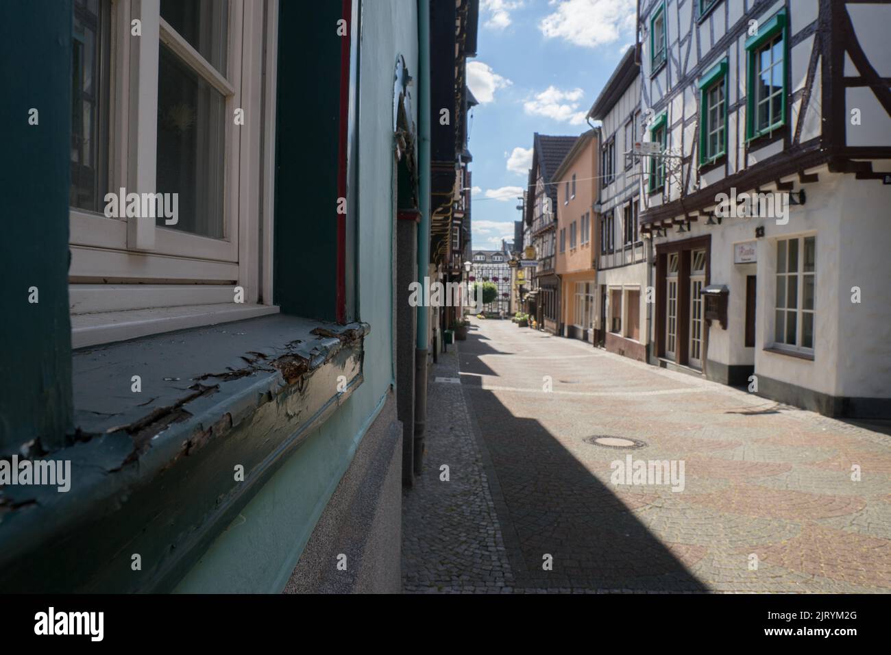 Historisches Stadtzentrum in Linz am Rhein, Rheinland-Pfalz, Deutschland Stockfoto