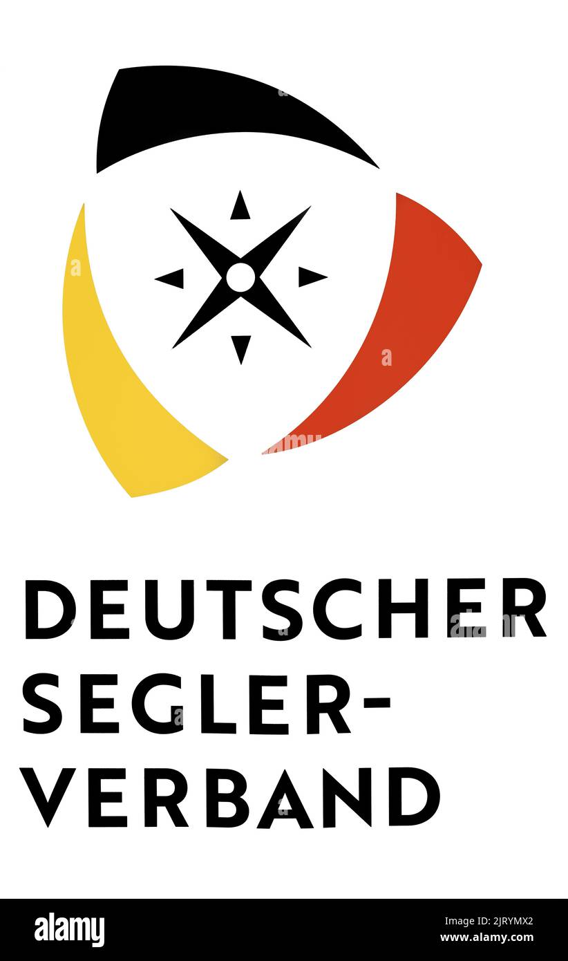 Schild und Logo des Deutschen Segelverbands Stockfoto