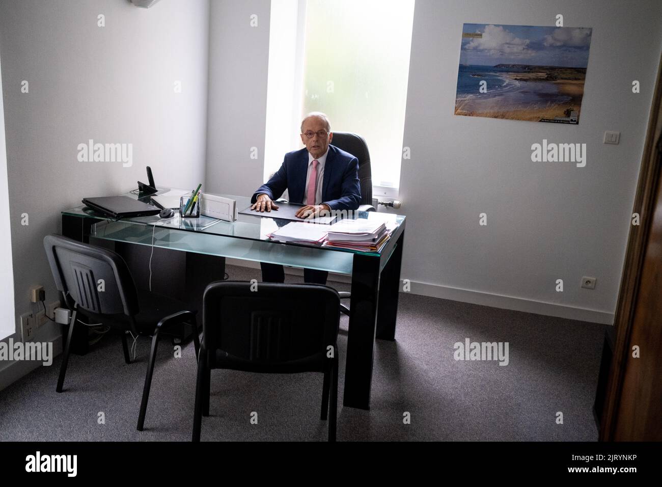 Frankreich, Bretagne, Dinan, September 2020. Langfristiger Bericht über die Probleme des Flusses Rance in der Bretagne und insbesondere über die Frage des Siltens. I Stockfoto
