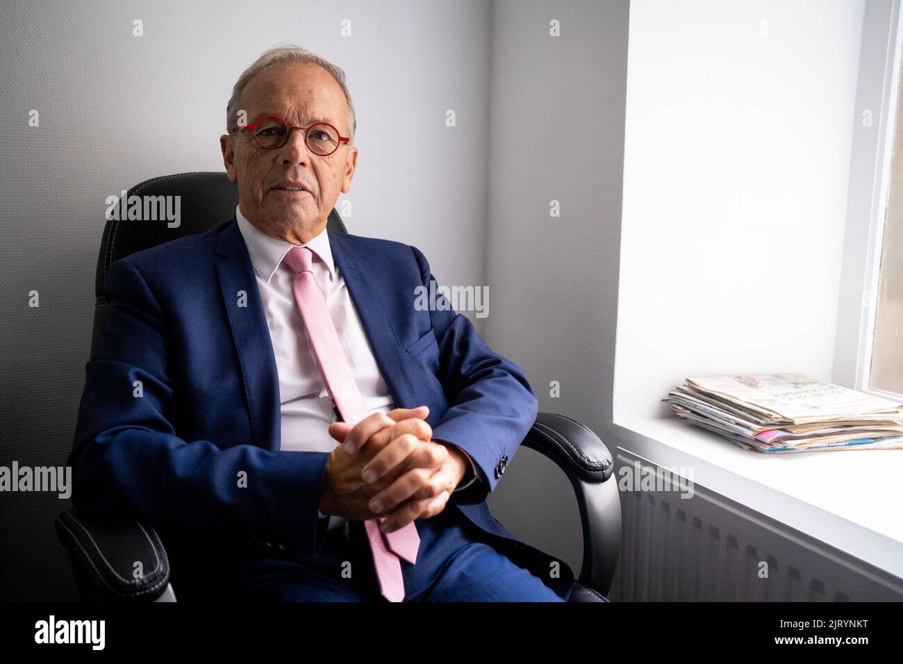 Frankreich, Bretagne, Dinan, September 2020. Langfristiger Bericht über die Probleme des Flusses Rance in der Bretagne und insbesondere über die Frage des Siltens. I Stockfoto