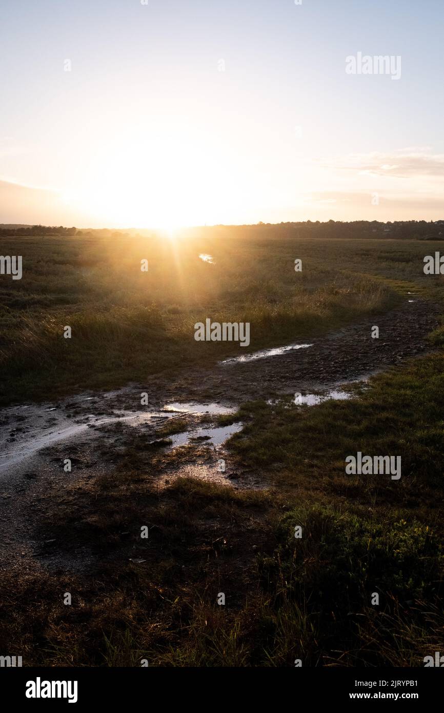Frankreich, Bretagne, Pleudihen-sur-Rance, die 2020-09-24. Langfristiger Bericht über die Fragen des Flusses Rance in der Bretagne und insbesondere zu dieser Frage Stockfoto
