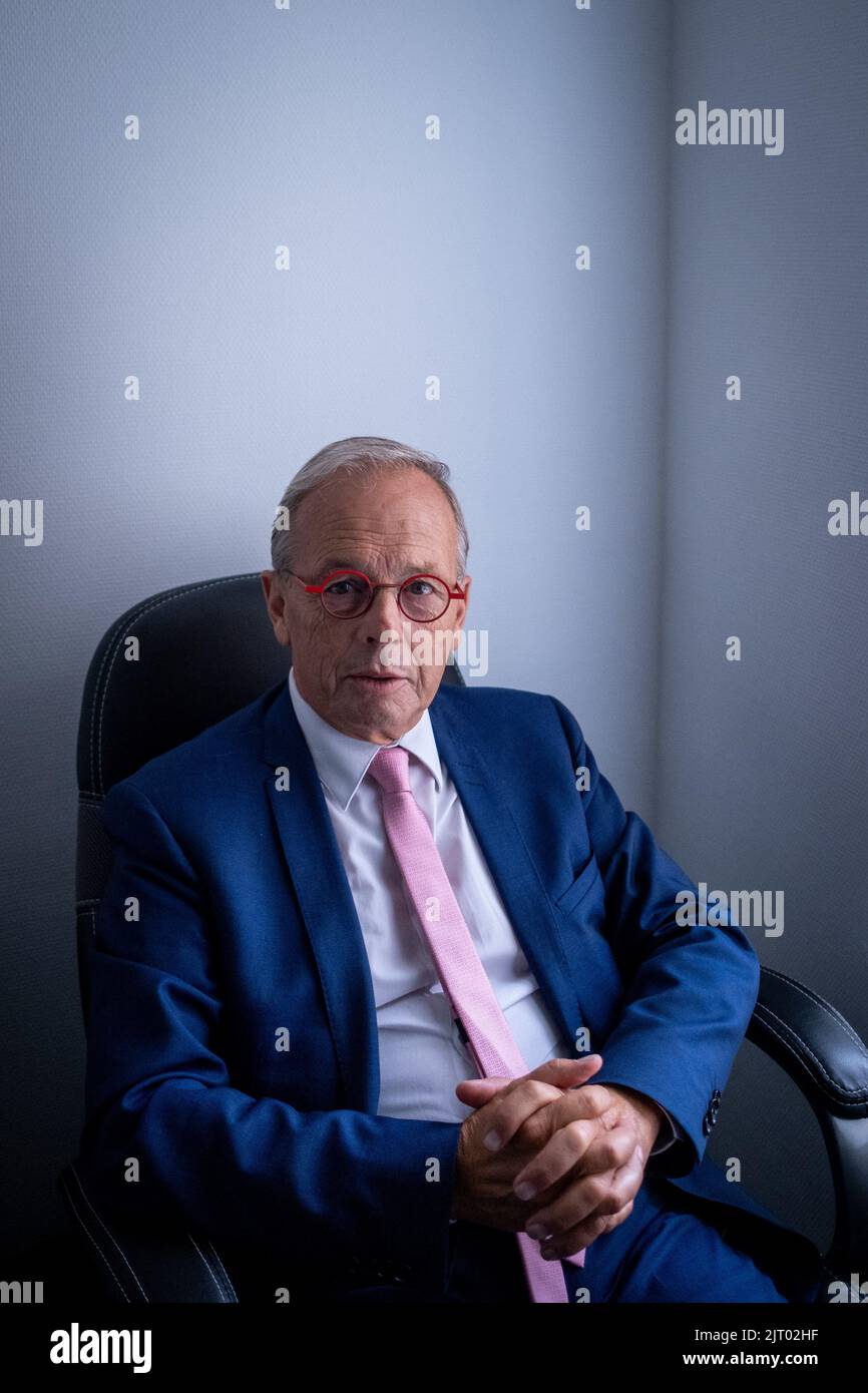 Frankreich, Bretagne, Dinan, September 2020. Langfristiger Bericht über die Probleme des Flusses Rance in der Bretagne und insbesondere über die Frage des Siltens. I Stockfoto