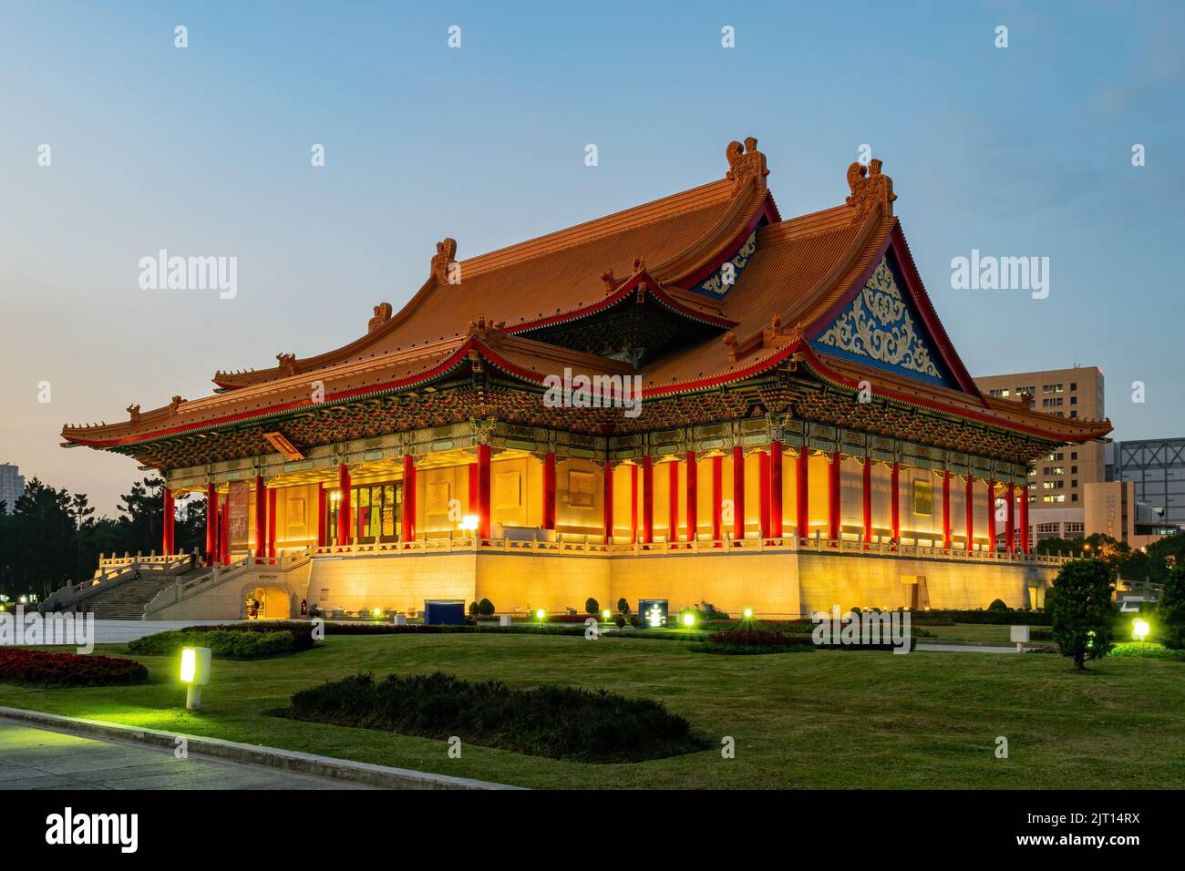 Blick auf die National Concert Hall in Tapei, Taiwan Stockfoto