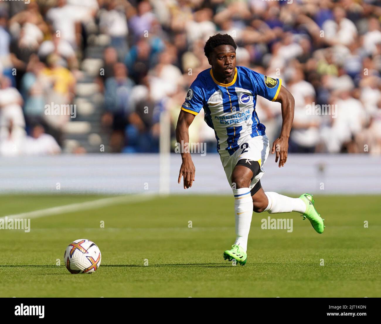 Tariq Lamptey von Brighton und Hove Albion während des Spiels der Premier League im AMEX Stadium in Brighton. Bilddatum: Samstag, 27. August 2022. Stockfoto