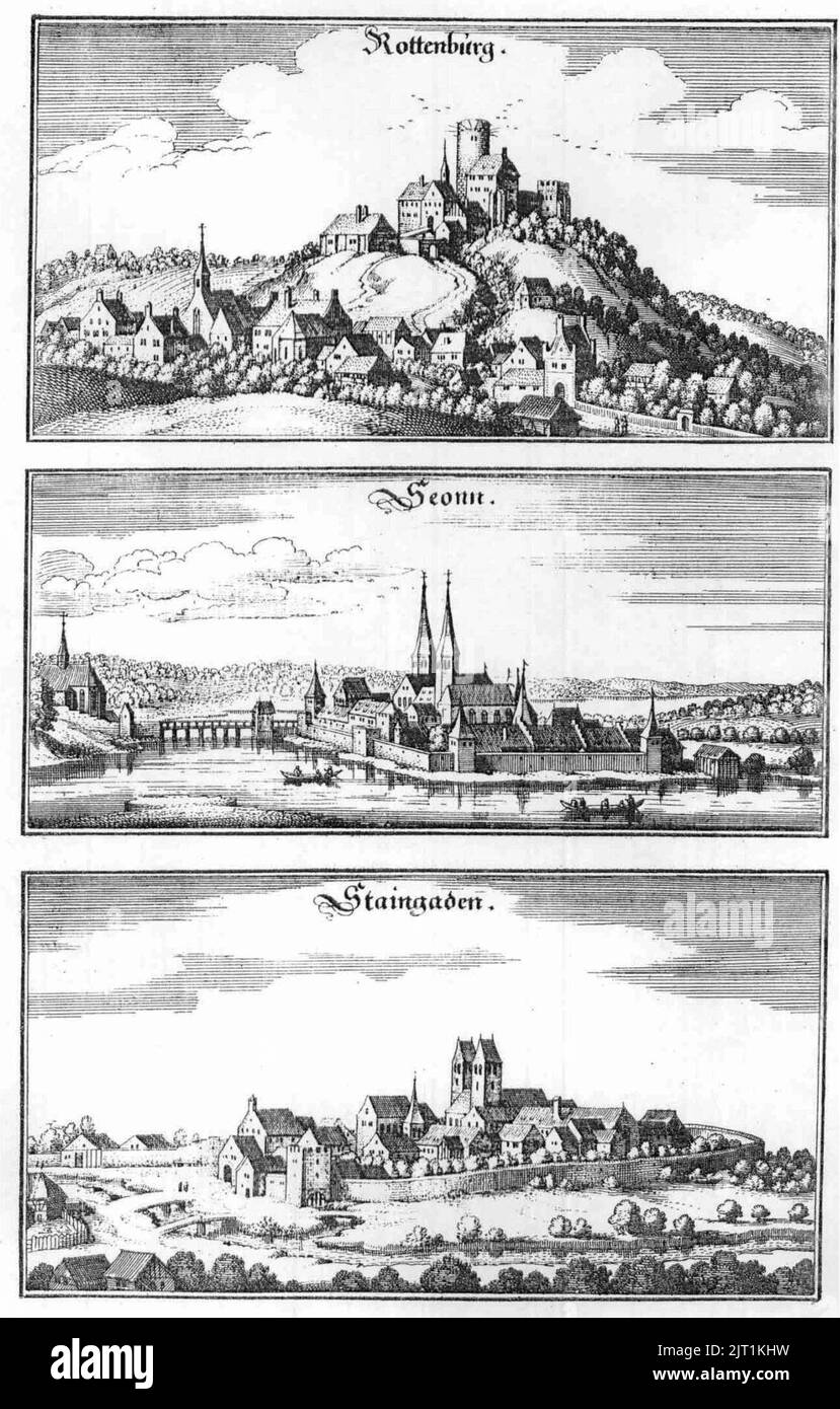 Topographia Bavariae (Merian) b 50. Stockfoto