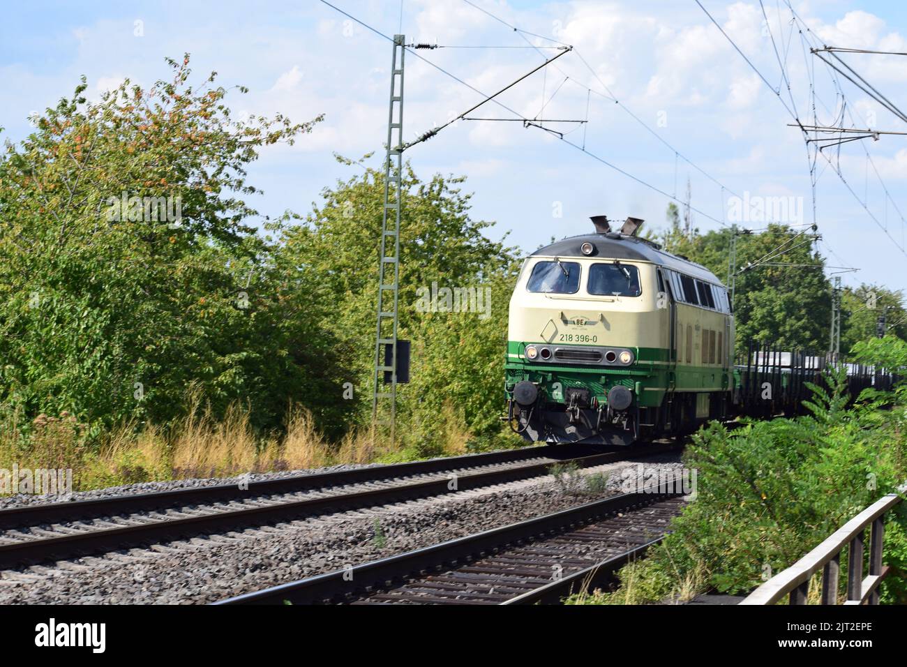 Alter elektrischer Eisenbahnmotor Stockfoto