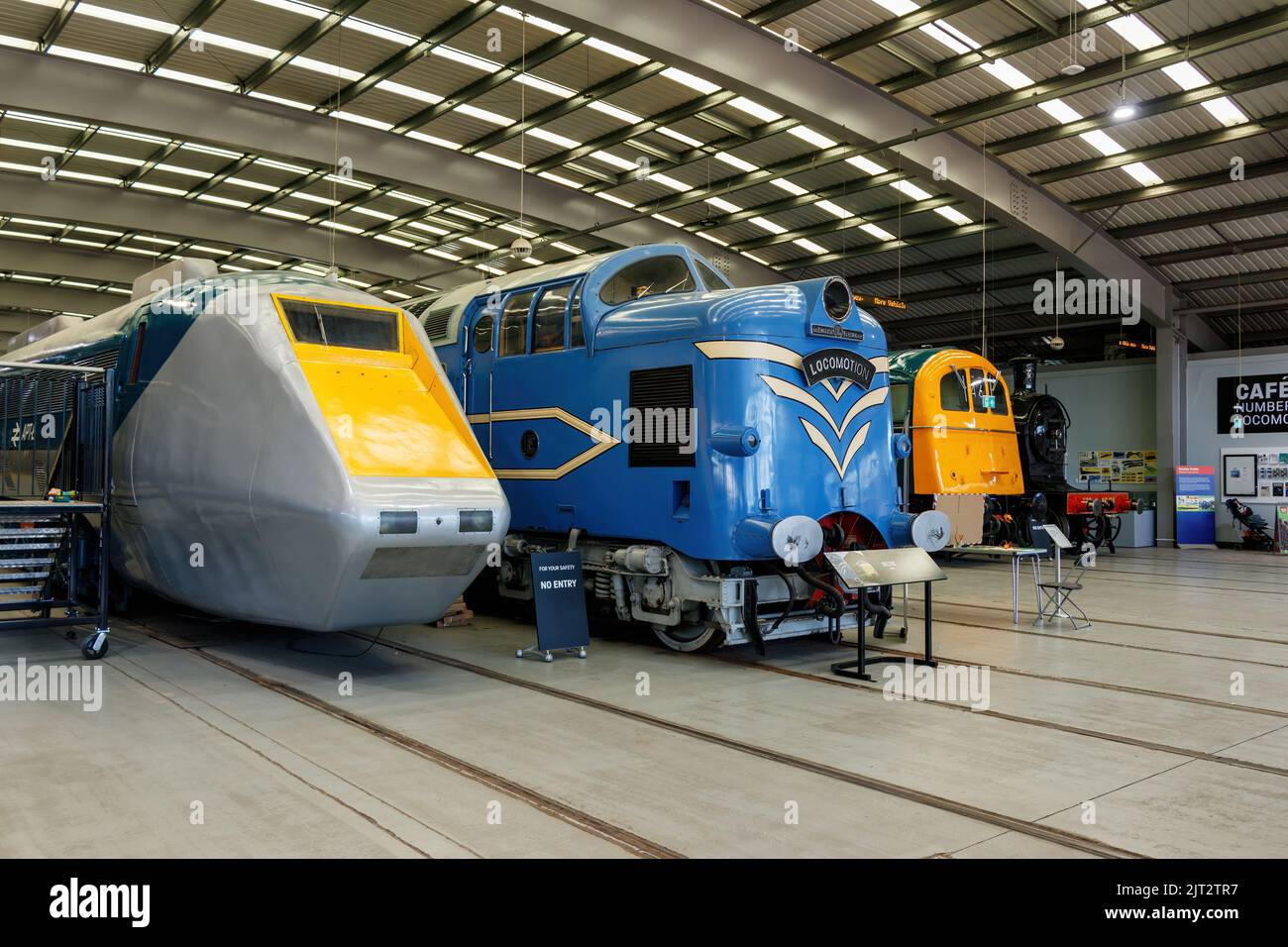 Experimenteller Prototyp Kipp Advanced Passenger Train APT im North East Land Sea & Air Museum Stockfoto