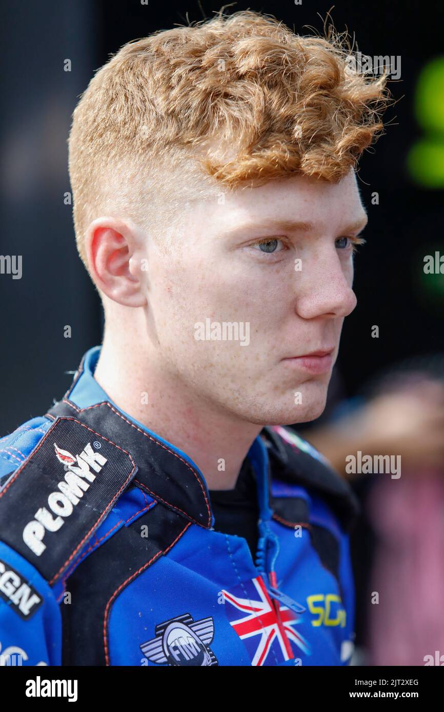 Breslau, Polen. August 27. 2022. Betard FIM Speedway GP von Polen im Olympiastadion. Im Bild: Dan Bewley (GBR) © Piotr Zajac/Alamy Live News Stockfoto