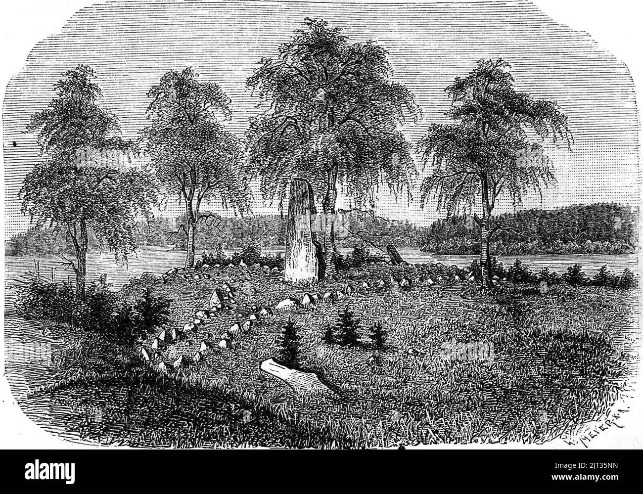 Treudd Lyngstad Sorunda sn (Montelius 1877 s351 fig407). Stockfoto