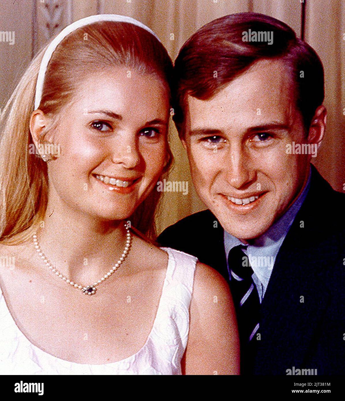 Tricia Nixon Cox und Edward Cox. Stockfoto