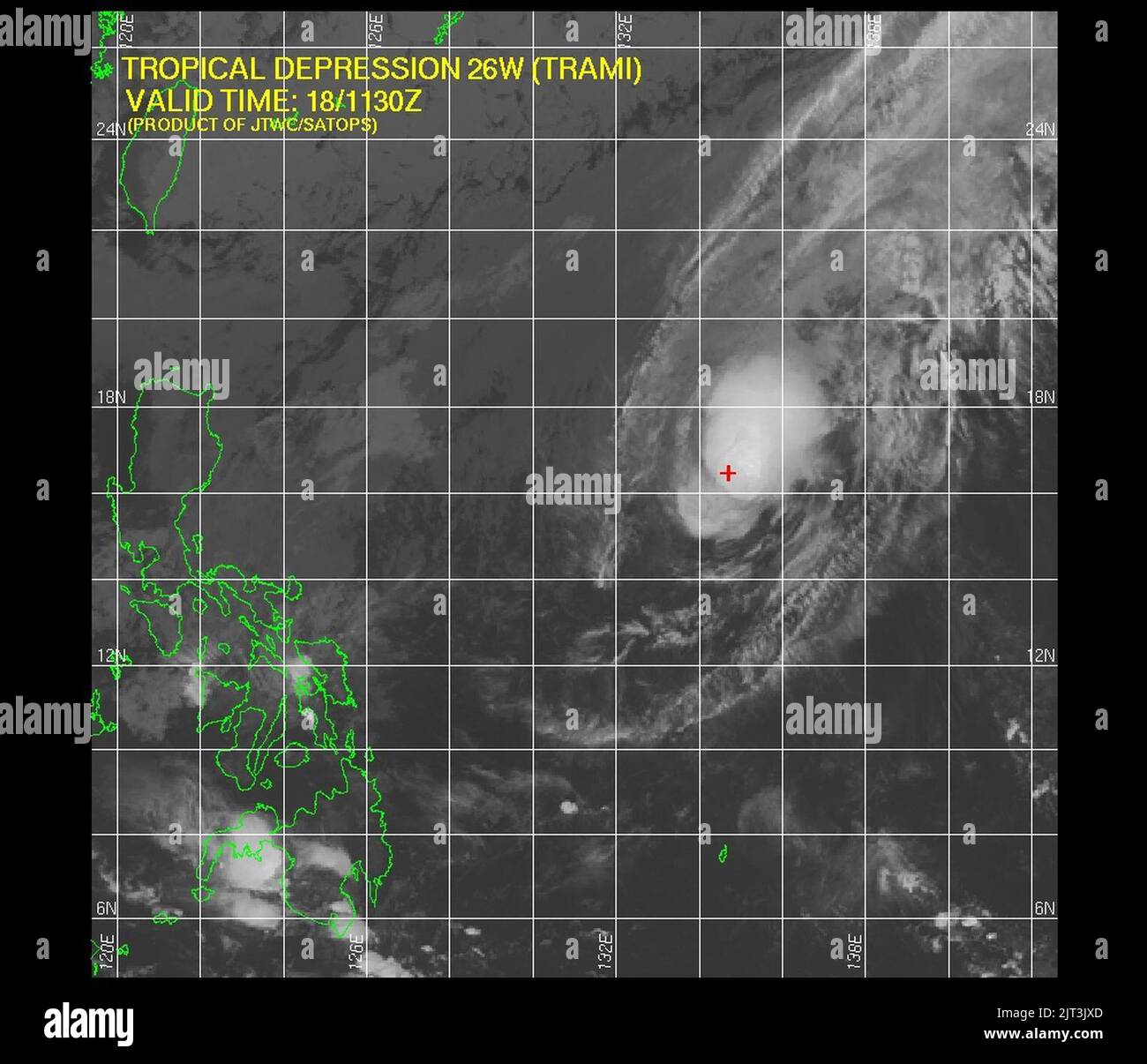 Tropical Depression 26W (Trami) 2006-12-18 11-30Z. Stockfoto