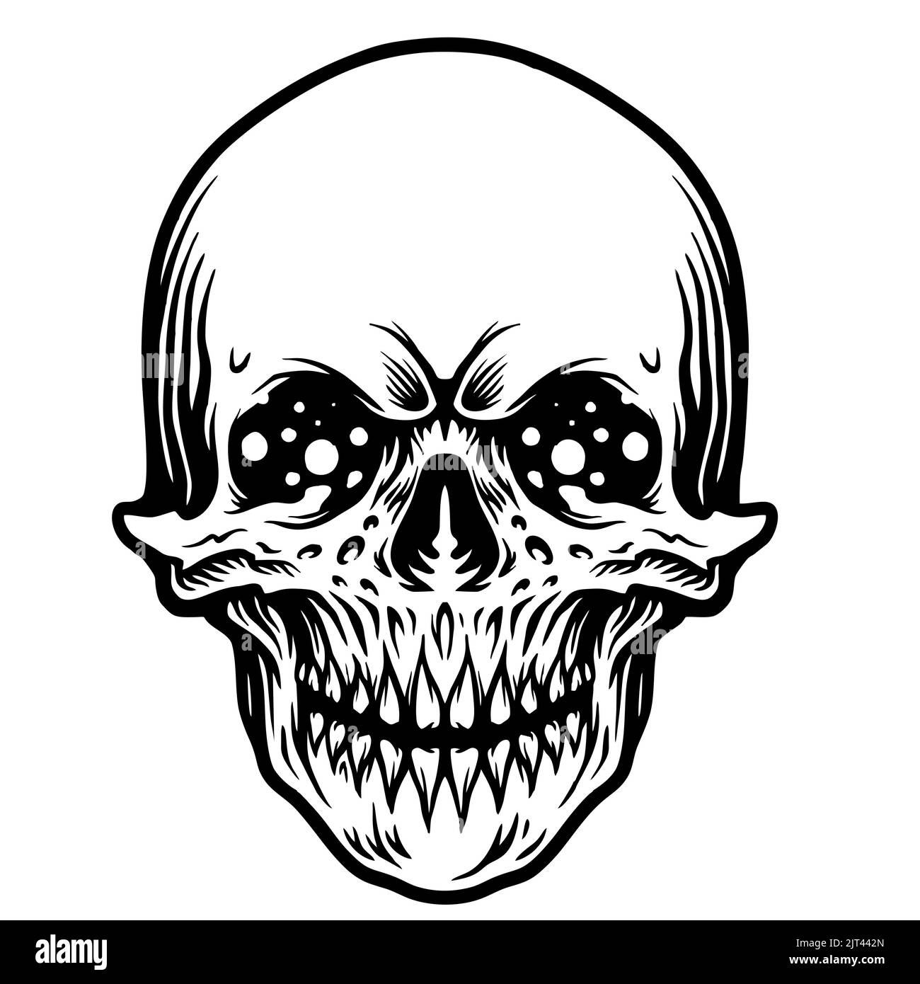 Anatomie menschlicher Schädel Silhouette Logo Vektor Illustrationen für Ihre Arbeit Logo, Maskottchen Merchandise T-Shirt, Aufkleber und Label Designs, Poster, Gruß Stockfoto