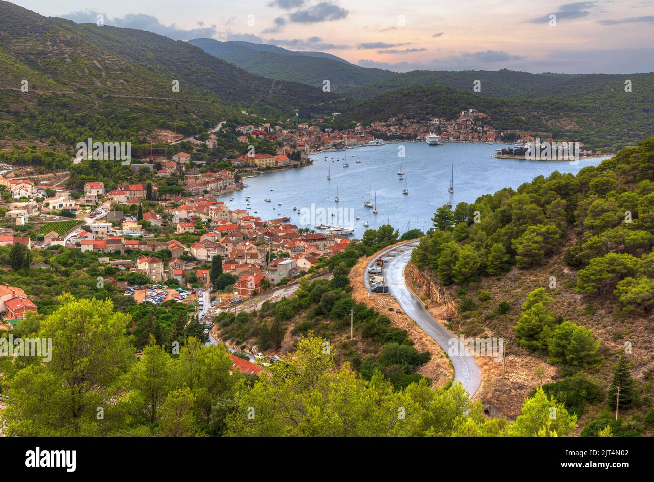 Kut, Vis, Insel Vis, Dalmatien, Kroatien Stockfoto