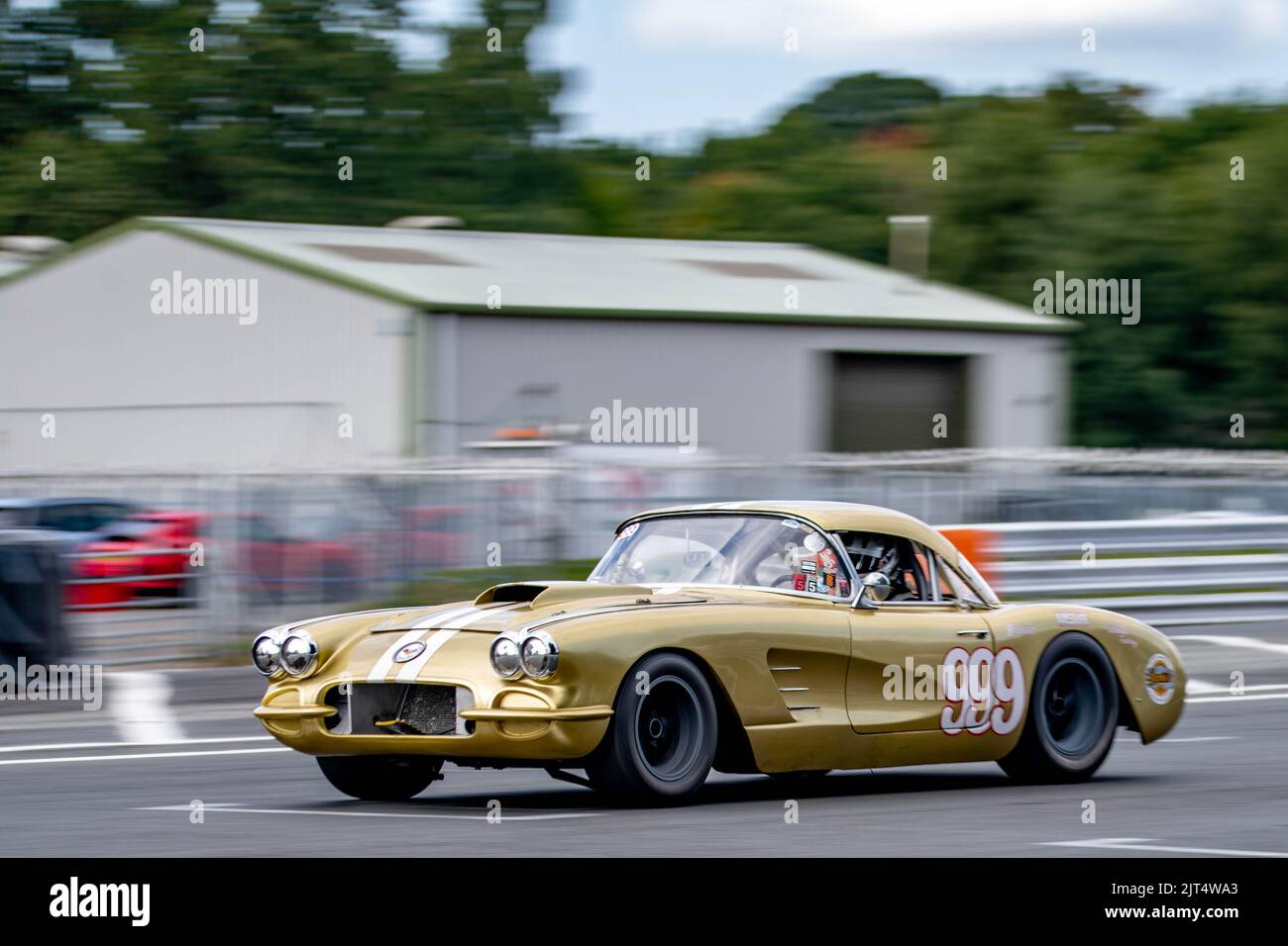 Statische und Rennbilder von der US USA Auto Show auf dem Oulton Park Raceway Chishire, einschließlich der Herzöge von Hazard und Days of Thunder Stockfoto