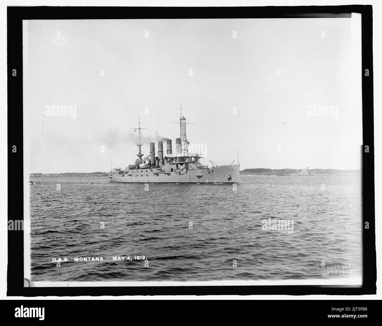 U.S.S. Montana, 4. Mai 1912 Stockfoto