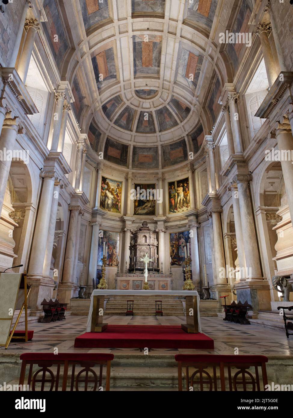 Innere der Kirche Santa Maria de Belem, Stadtteil Belem von Lissabon, Portugal Stockfoto