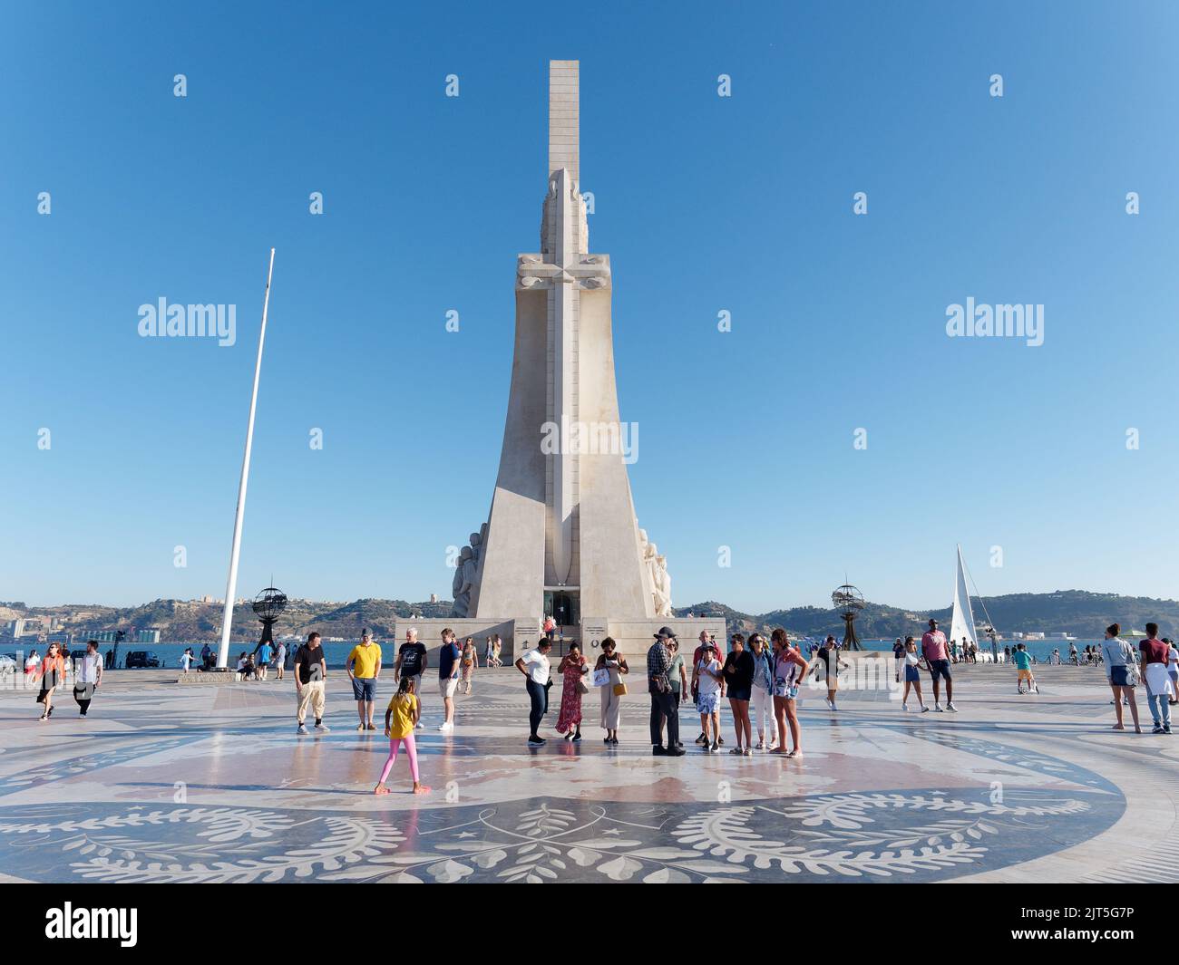 Das Padrão dos Descobrimentos (Denkmal der Entdeckungen) in Belem, Stadtteil Lissabon, Portugal Stockfoto
