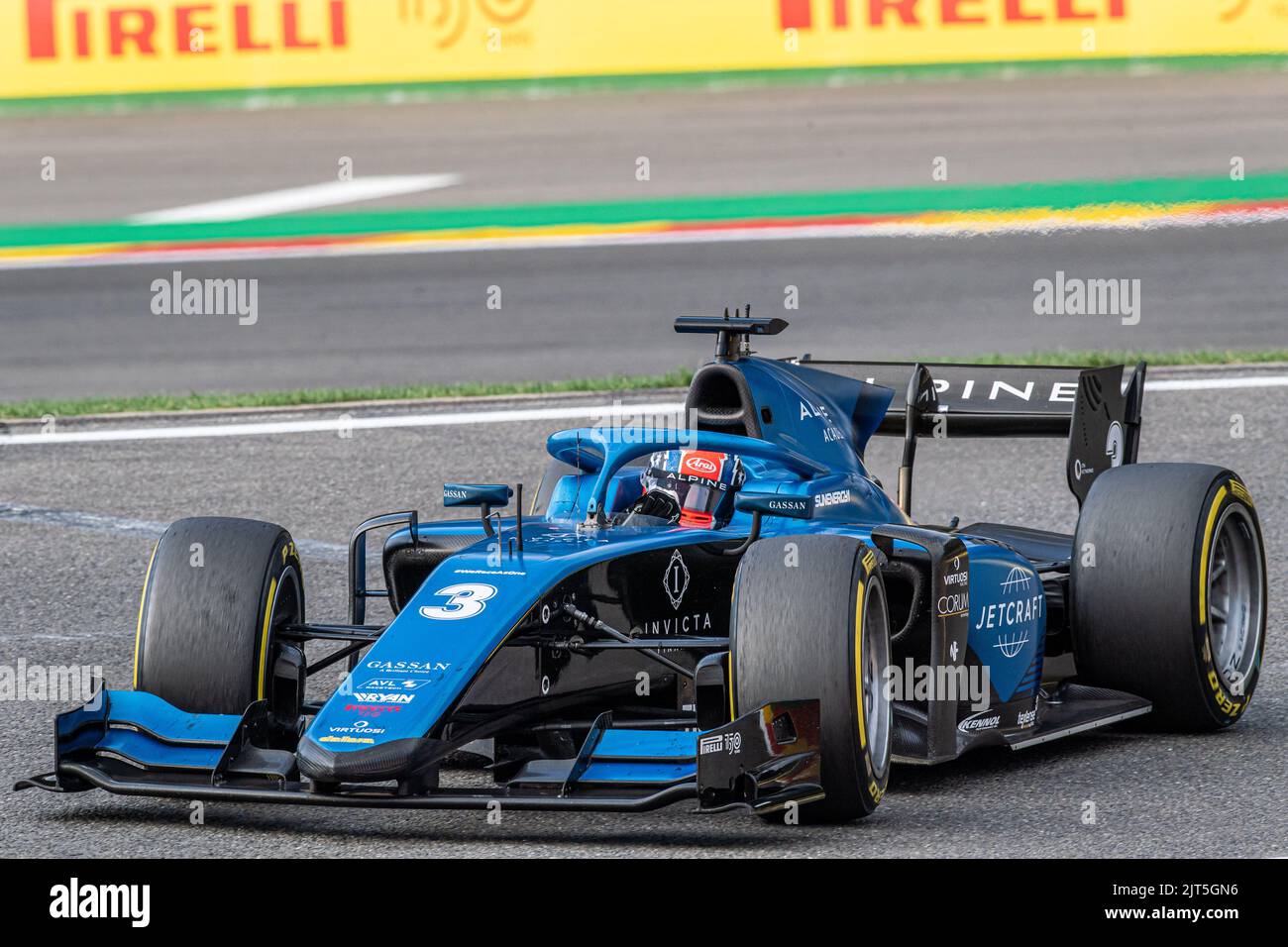 Stavelot, Belgien. 28. August 2022. Der australische Fahrer Jack Doohan, der während des Grand Prix von Belgien F2 in Spa-Francorchamps am Sonntag, 28. August 2022, in Aktion war. BELGA FOTO JONAS ROOSENS Kredit: Belga Nachrichtenagentur/Alamy Live News Stockfoto