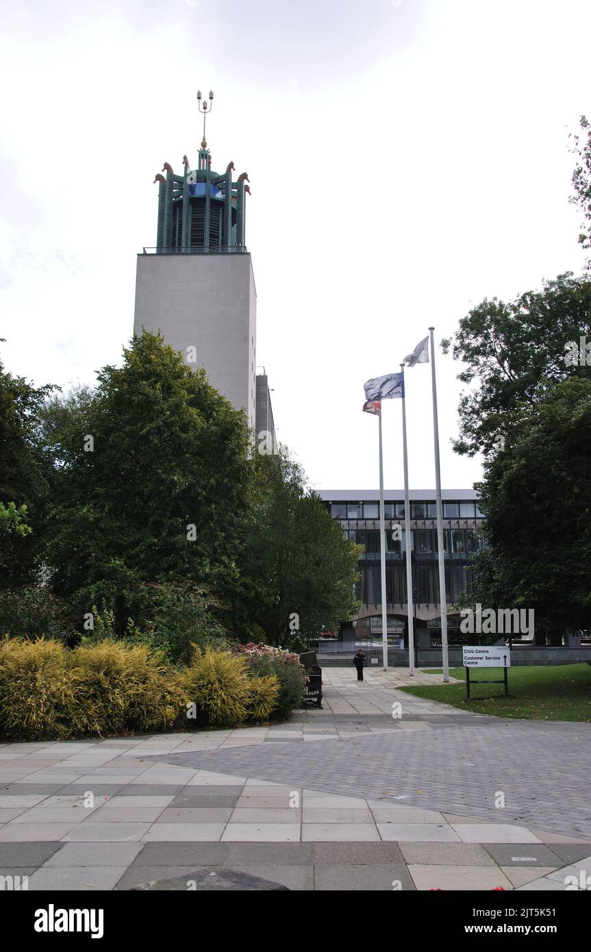 Tower, Civic Center, Haymarket, Newcastle upon Tyne Stockfoto