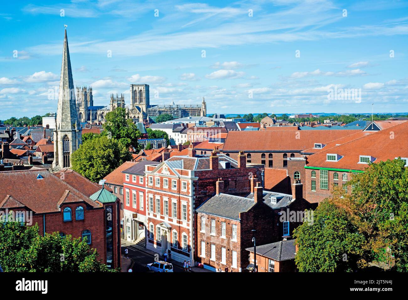 Blick von der Spitze des Clifford Tower, York, England Stockfoto