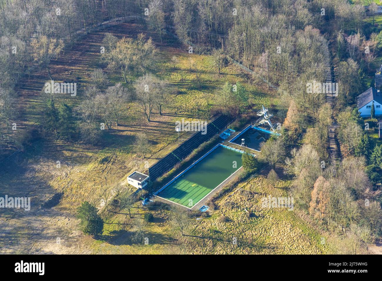 Luftaufnahme, Südpark Schwimmbad Wasserwelten im Landkreis Höntrop in