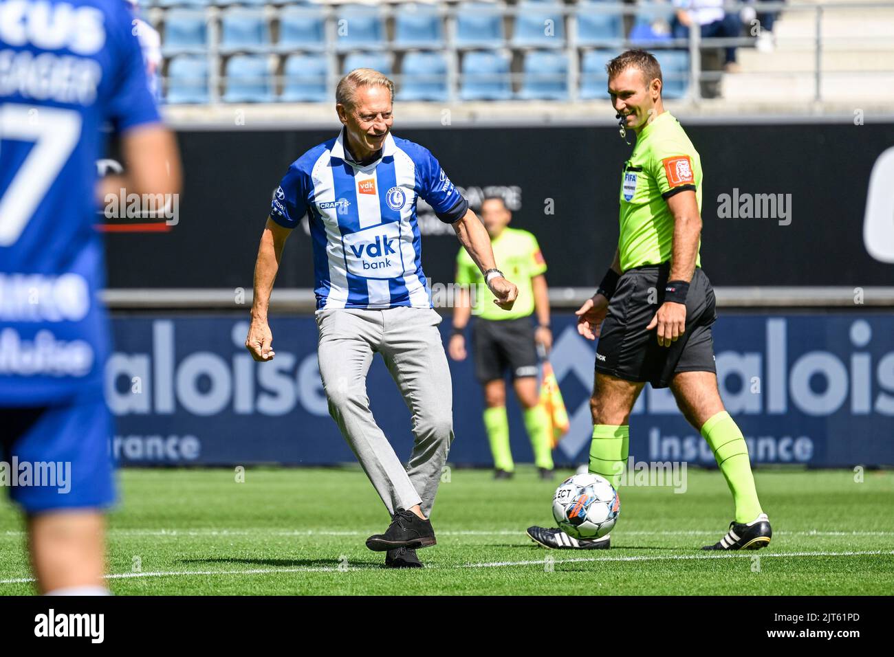 Gents Ex-Spieler Soren Busk wird am Sonntag, 28. August 2022, in Gent ...