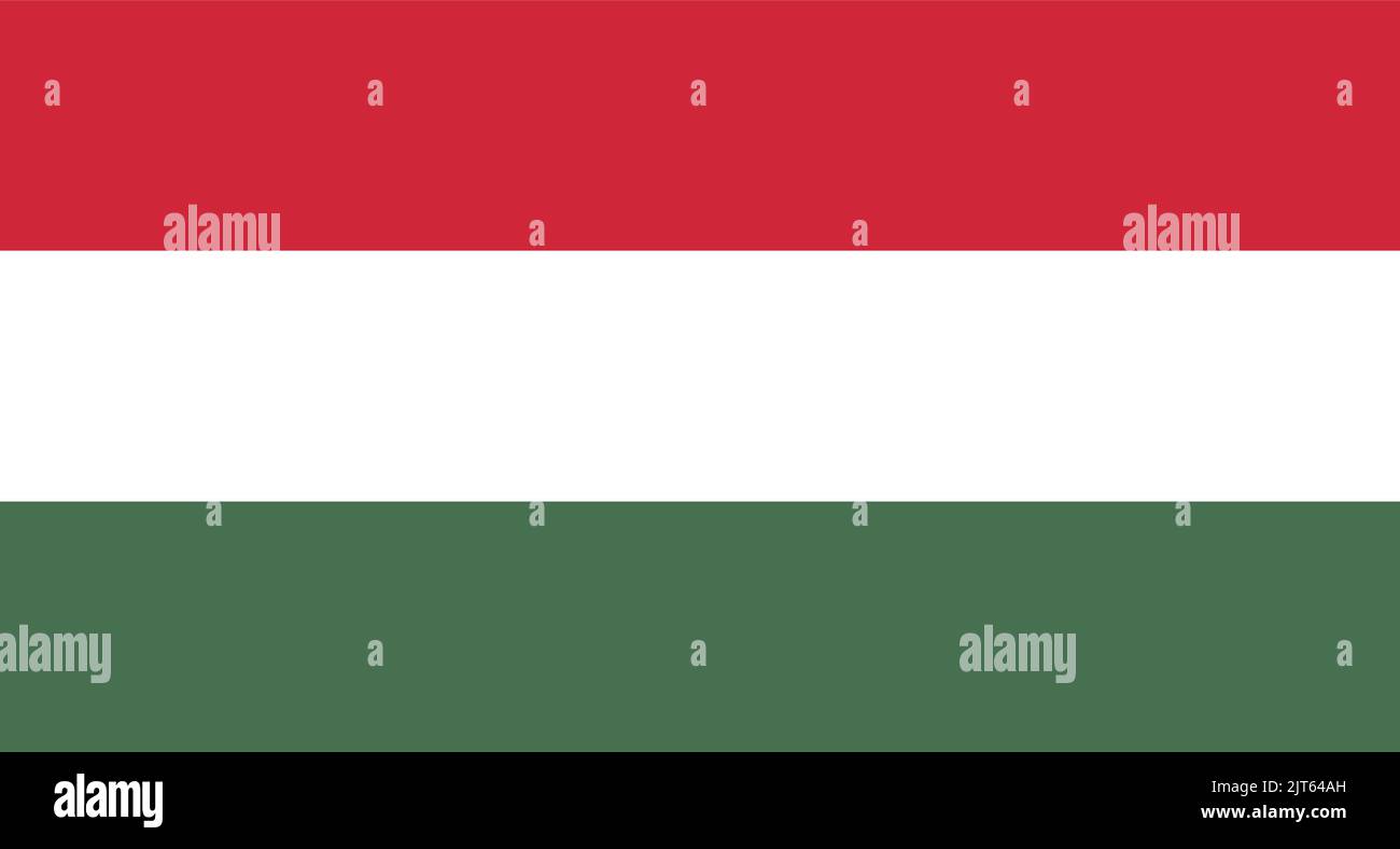 Ungarn Nationalflagge - Vektor Flagge von Ungarn Stock Vektor
