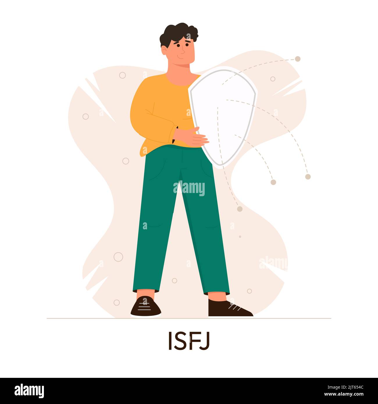 MBTI Personentypen Konzept. Socionics mbti. Persönlichkeitstest. Flache Vektorgrafik Stock Vektor