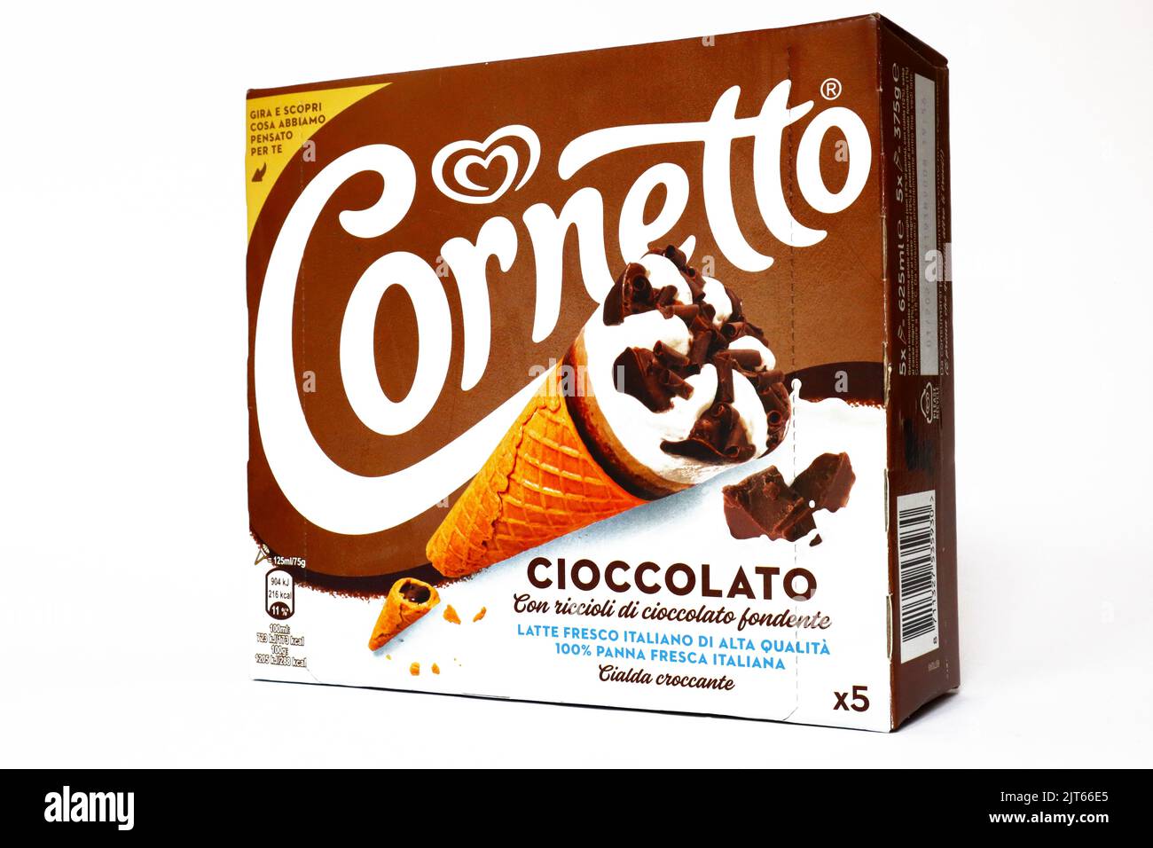 Cornetto-Eis. Cornetto ist eine Marke von Unilever Stockfoto