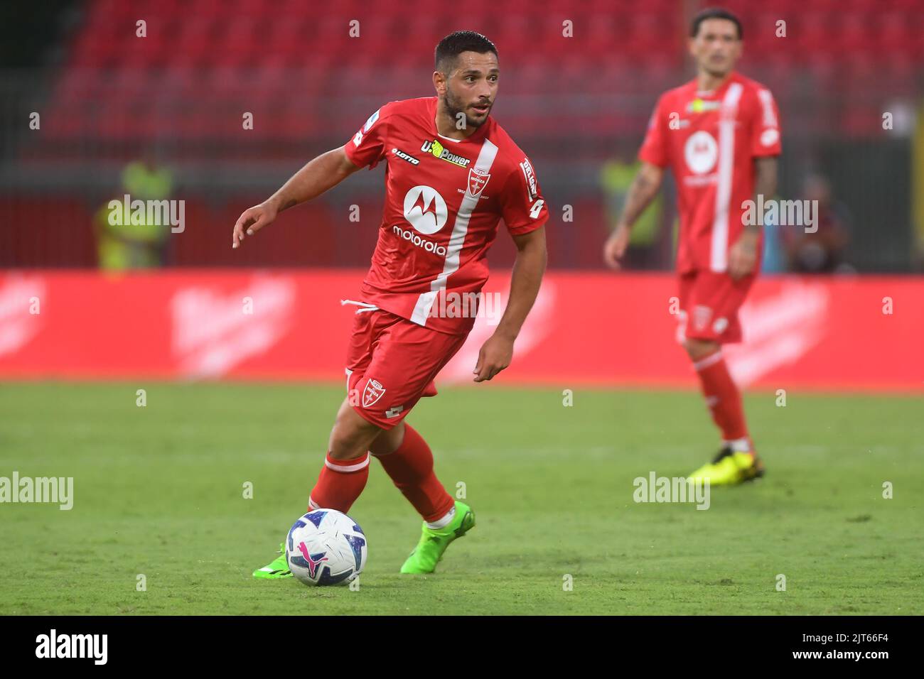 Foto Claudio Grassi/LaPresse 26 Agosto 2022 - Monza, Italia - Sport, calcio - Monza vs Udinese - Campionato italiano di calcio Serie A Tim 2022/2023 - U-Power Stadium. Nella foto: Gianluca Caprari (#17 Monza) 26. August 2022 Monza, Italien - Sport, calcio - AC Monza vs Udinese Calcio - Italienische Serie A Tim Fußballmeisterschaft 2022/2023 - U-Power Stadion. Im Bild: Gianluca Caprari (#17 Monza) Stockfoto