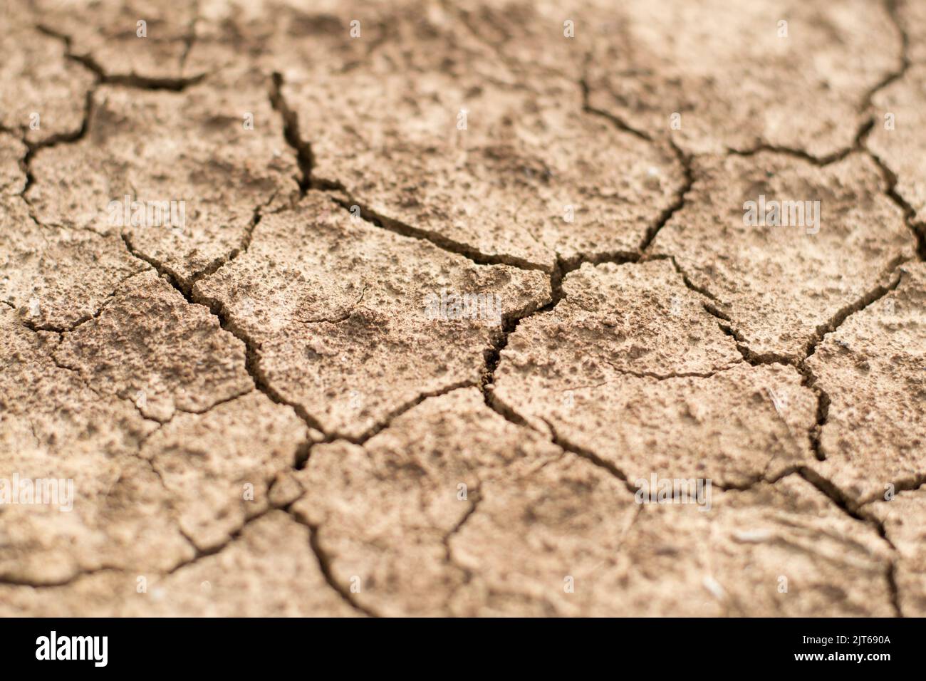 Gebrochene Ton Boden in der Trockenzeit Stockfoto