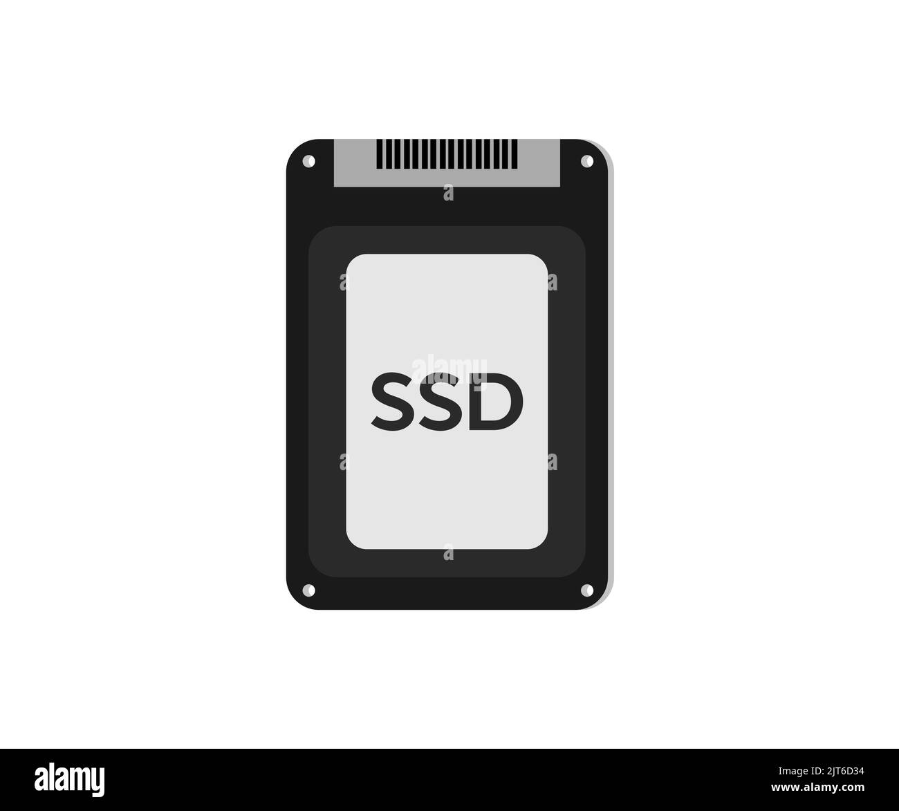 HDD-Festplattenlaufwerk, SSD-Solid-State-Laufwerk und ssd m2-Logo. Klassisches SSD- und SSD m2-Vektor-Design und Illustration. Stock Vektor