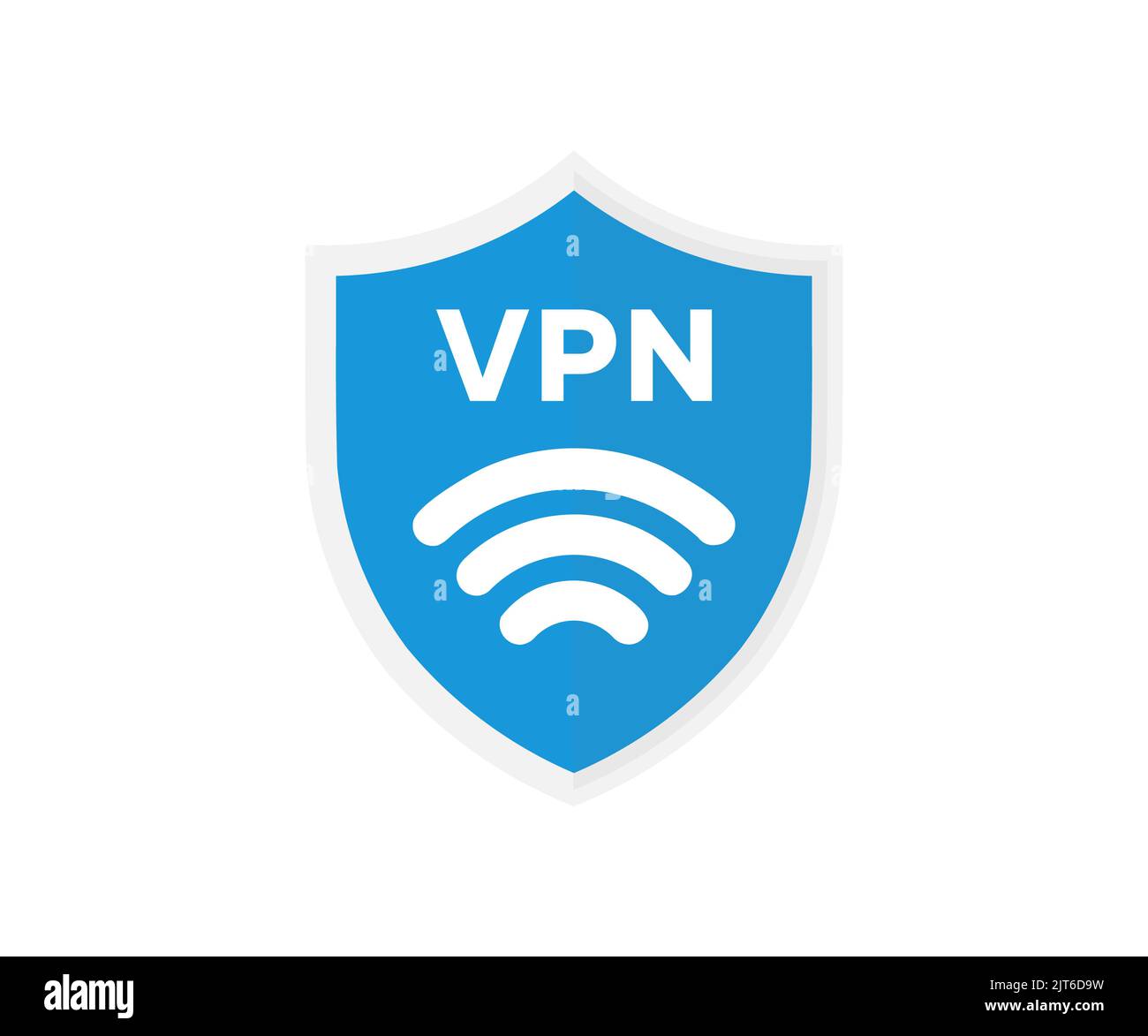 VPN Virtual Private Network Technology Secure Connection Cyber Security Logo-Design. Vektordesign und Illustration für Cyber-Sicherheitstechnologien. Stock Vektor