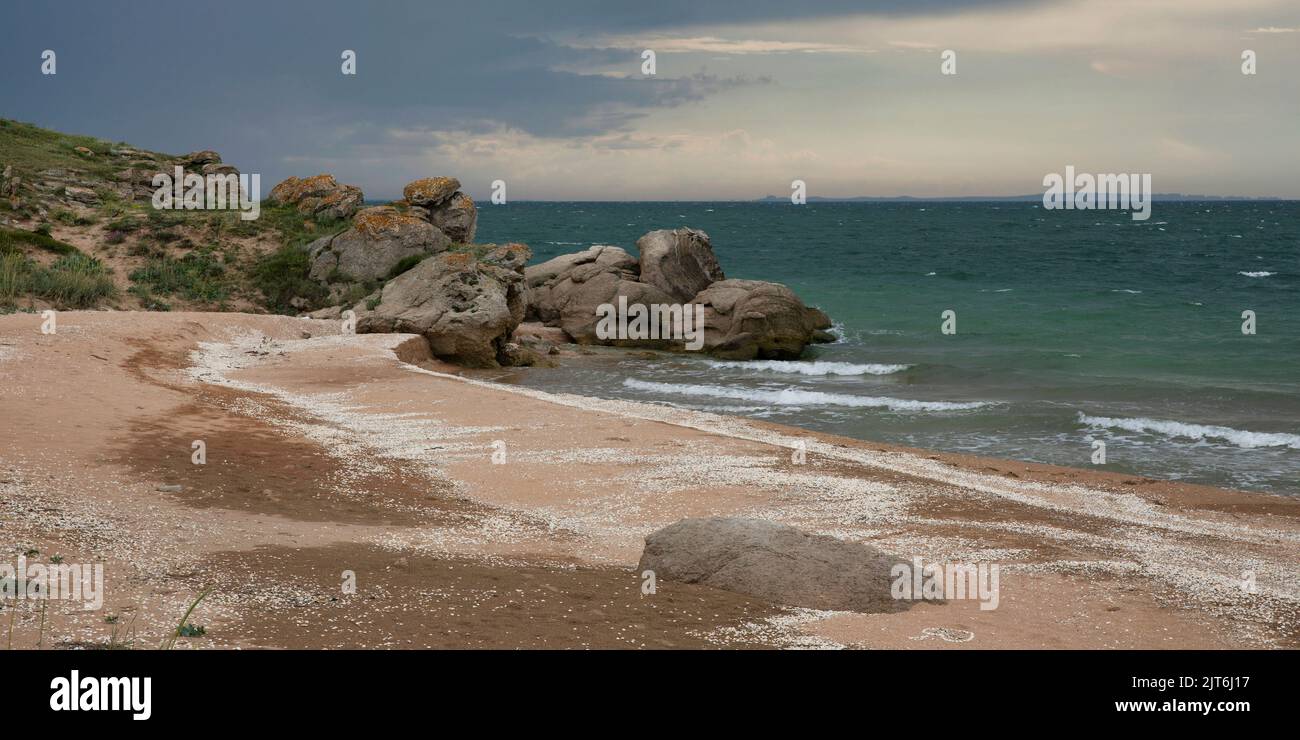 Asowschen Küste Stockfoto