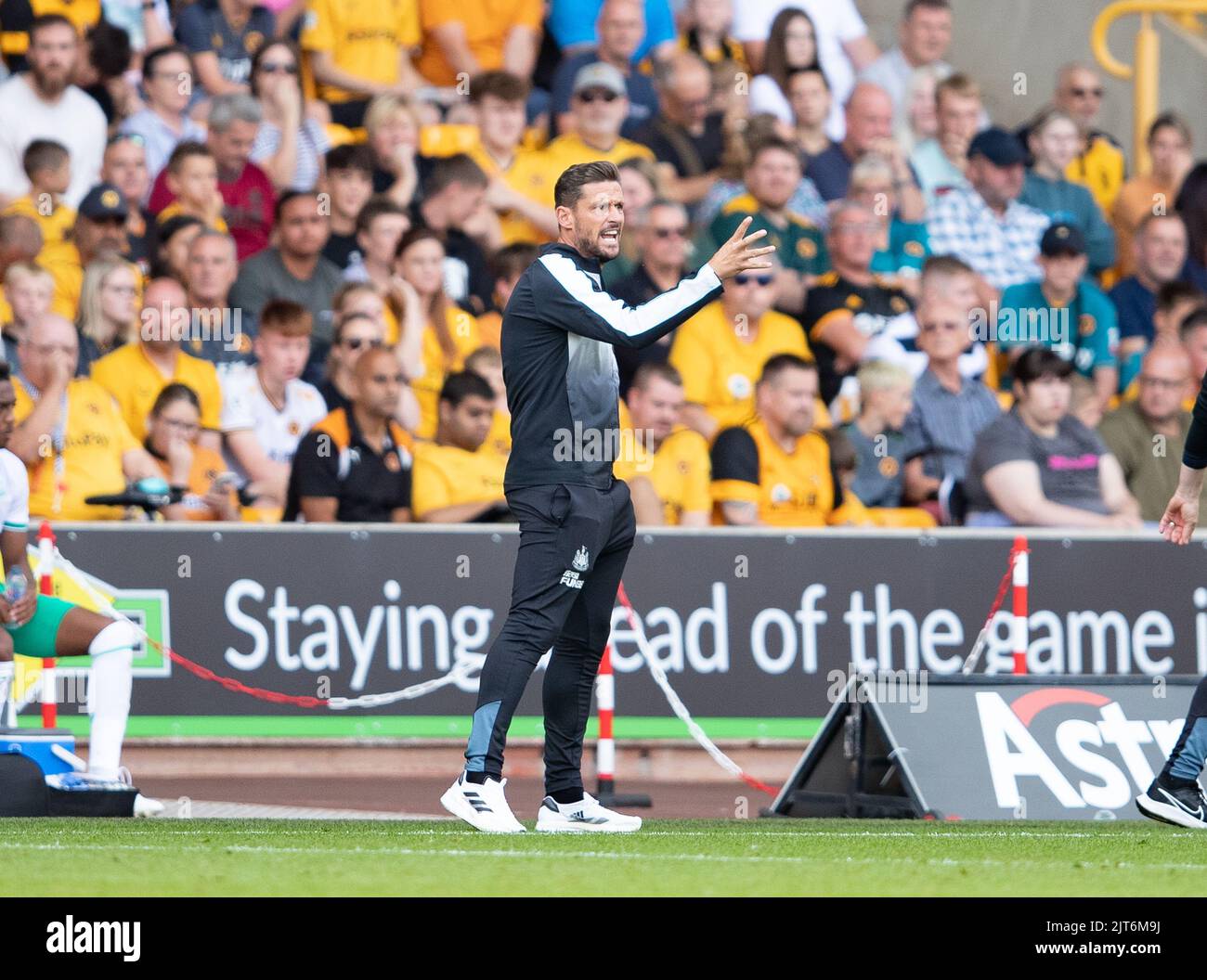 Eddie Howe, Manager von Newcastle, während des Premier League-Spiels zwischen Wolverhampton Wanderers und Newcastle United am Sonntag, 28.. August 2022 in Molineux, Wolverhampton. Stockfoto