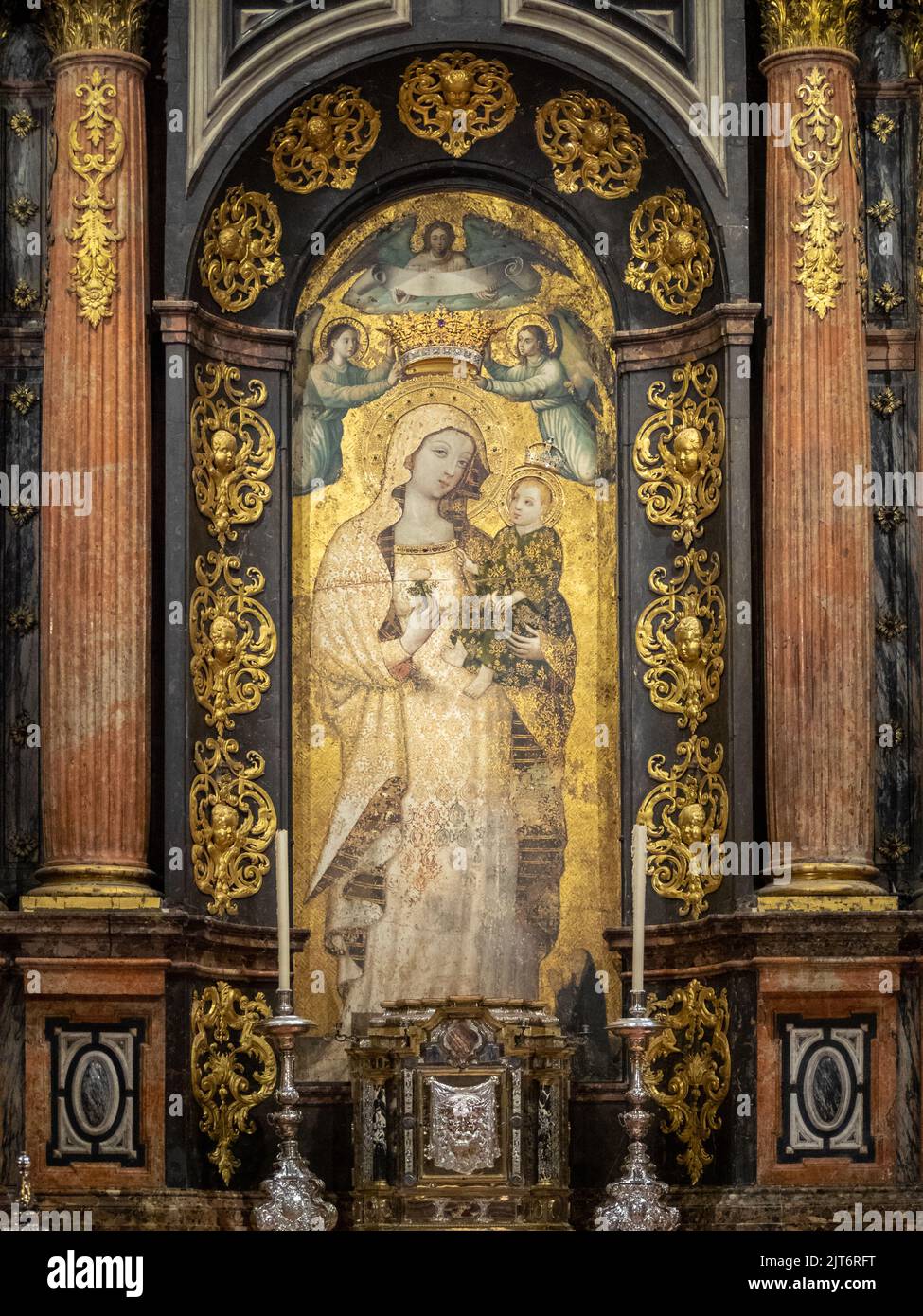 Virgen de la Antigua, Kathedrale von Sevilla Stockfoto