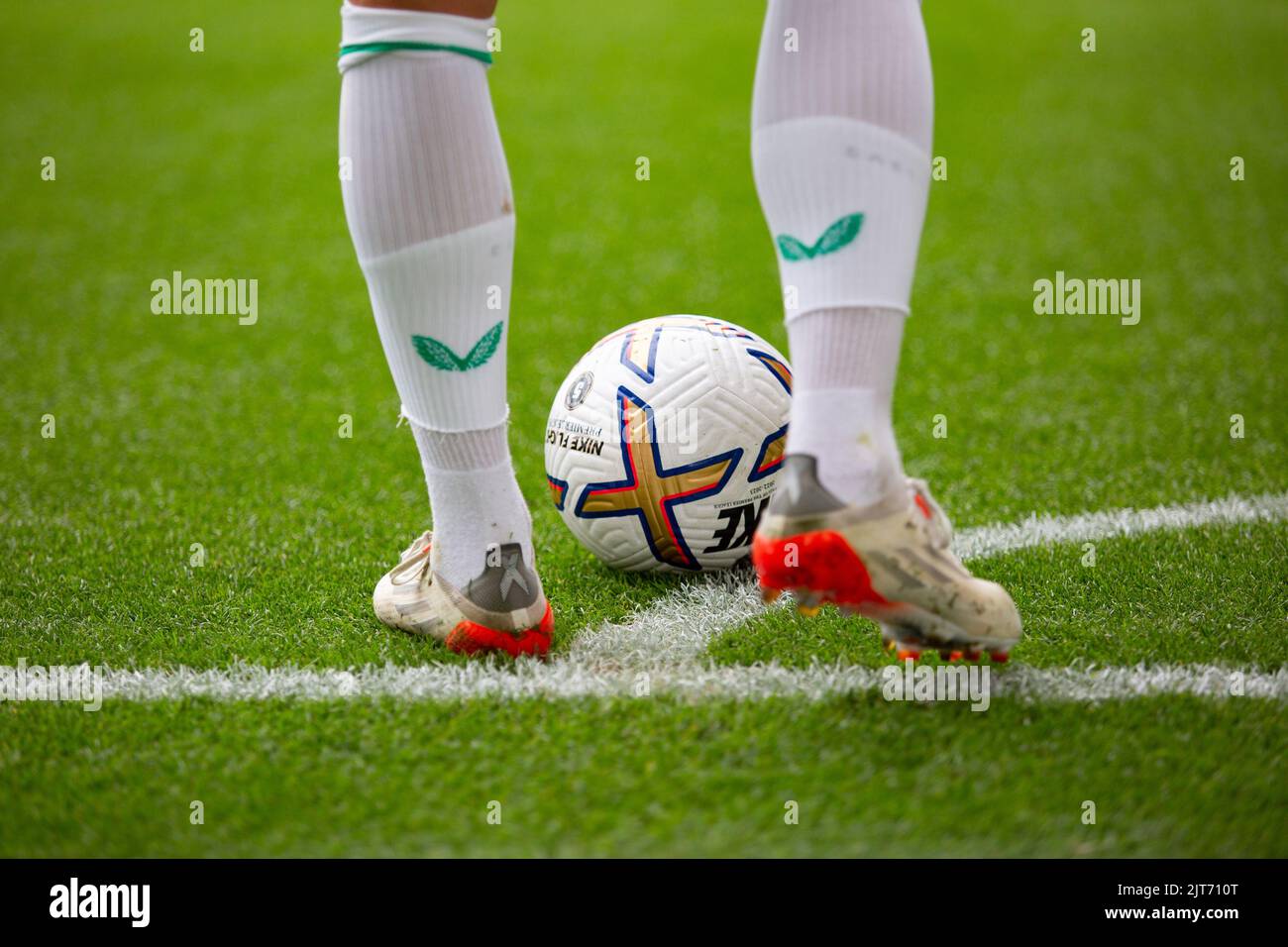 Kieran Trippier von Newcastle während des Premier League-Spiels zwischen Wolverhampton Wanderers und Newcastle United am Sonntag, 28.. August 2022 in Molineux, Wolverhampton. Stockfoto