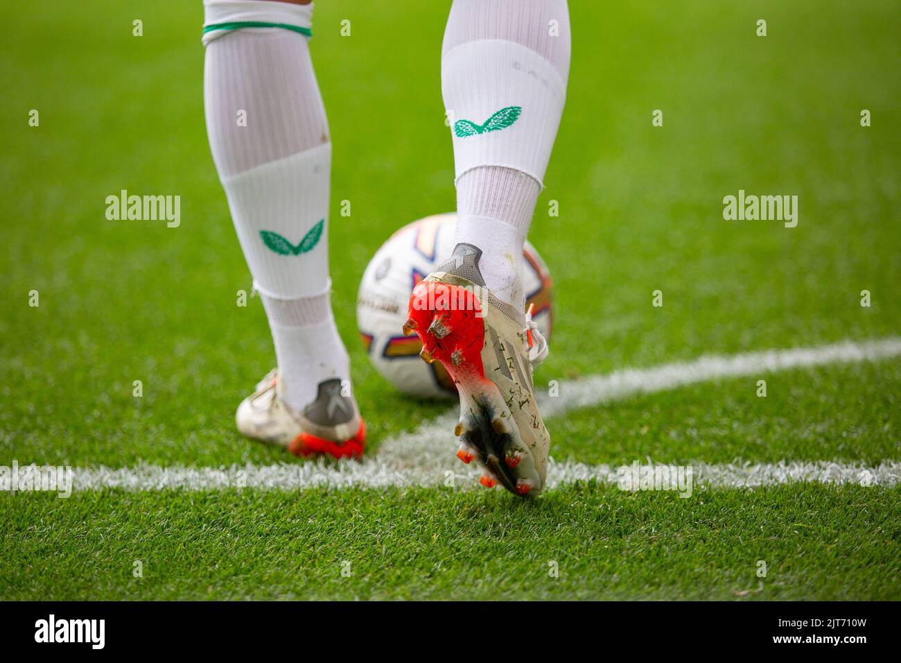 Kieran Trippier von Newcastle während des Premier League-Spiels zwischen Wolverhampton Wanderers und Newcastle United am Sonntag, 28.. August 2022 in Molineux, Wolverhampton. Stockfoto